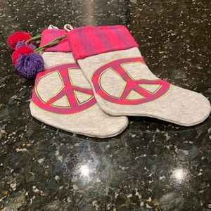 Peace Sign ☮️ Holiday Stockings- A Pair Brand New 19 inches long
